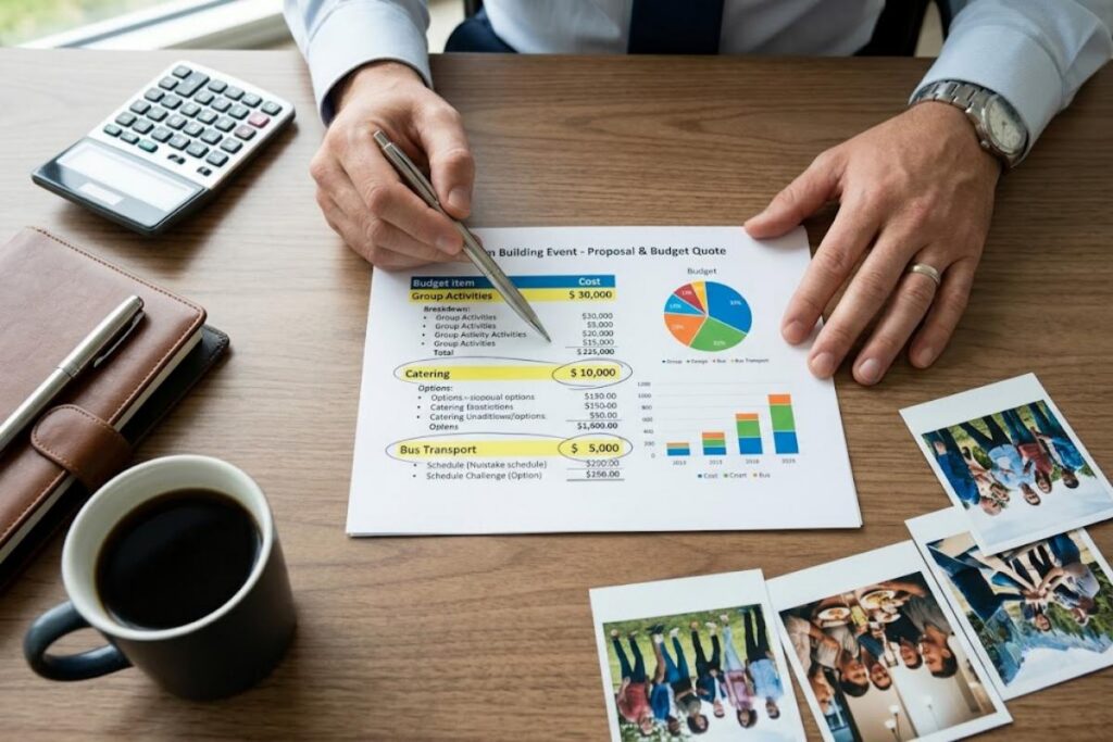 Définition du budget avec l'agence pour le bon déroulement de l'événement